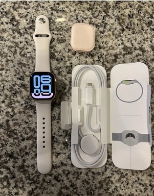 Apple Watch Series 10 42mm GPS Rose Gold w/ S/M Light Blush Band MWWH3LW/A