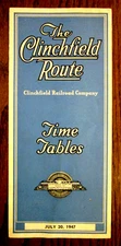 Clinchfield Railroad Timetable Time Tables- July 20, 1947 Very Good Intact-Train