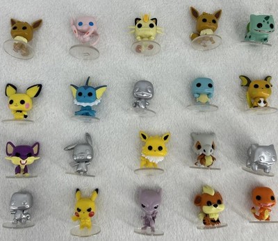 POKÉMON Funko Pop! Mini Figures 1.5'' Lot Of 20 Pikachu MEW Eevee W Stand 2021
