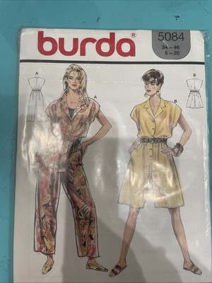 Burda 5084  Summer Jumpsuits Shorts And Pants  Sz 8-18 UNCUT Pattern