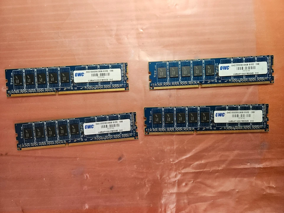 Memoria 4X 8Gb (32Gb) OWC PC3-10600 1333Mhz OWC1333D3W8M32K ECC MAC Foto 2 de 4