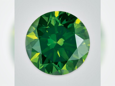   1 Echter Brillant   Fancy grün   VVS-IF   0.015 ct   1.6 mm
