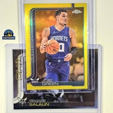 JOSH GREEN - 2025-26 Topps Chrome Yellow /275 & TIJDANE SALAUN Blackout -Hornets