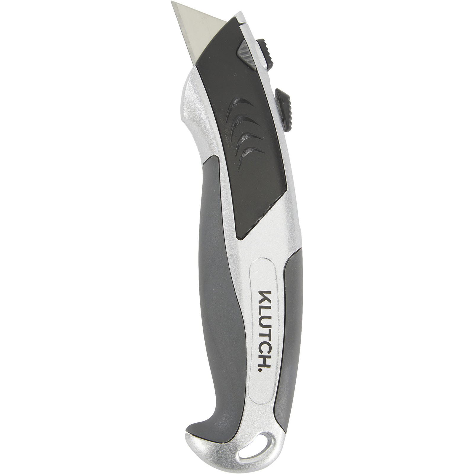 Klutch Self-Loading Retractable Utility Knife with Ergonomic Handle and 5 Blades