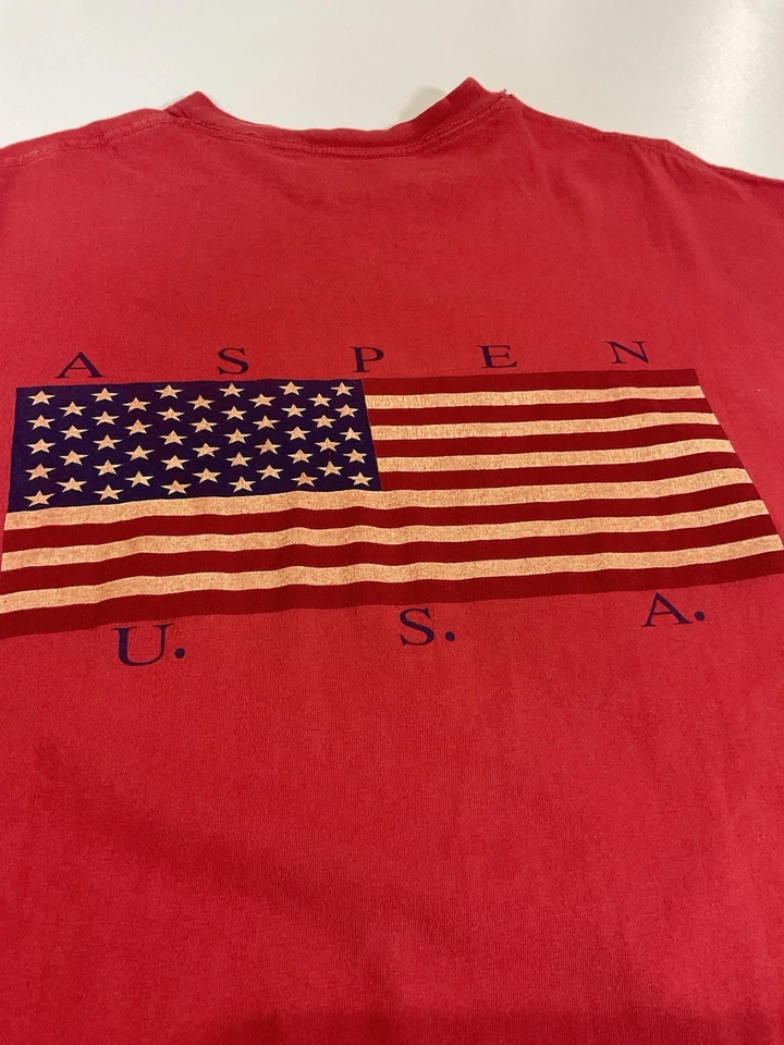 复古 Aspen Colorado T 恤尺寸 XXL 单针 Oneita 滑雪板 90 年代 — 第 2/4 张图片