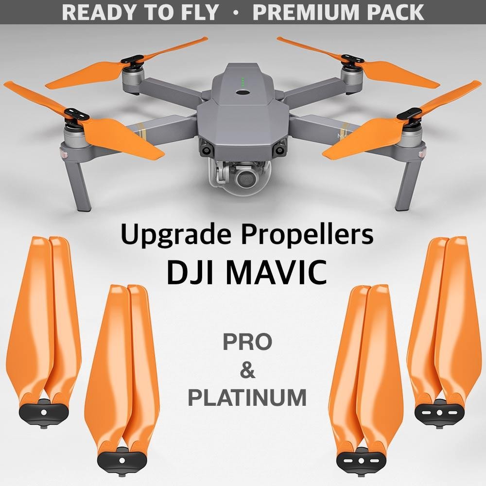 Master Airscrew STEALTH Propeller Props Set Orange - DJI Mavic Pro Platinum D...