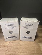 2 NEW NOS Bose Black Double Cube Acoustimass . Sealed Boxes 6x4"