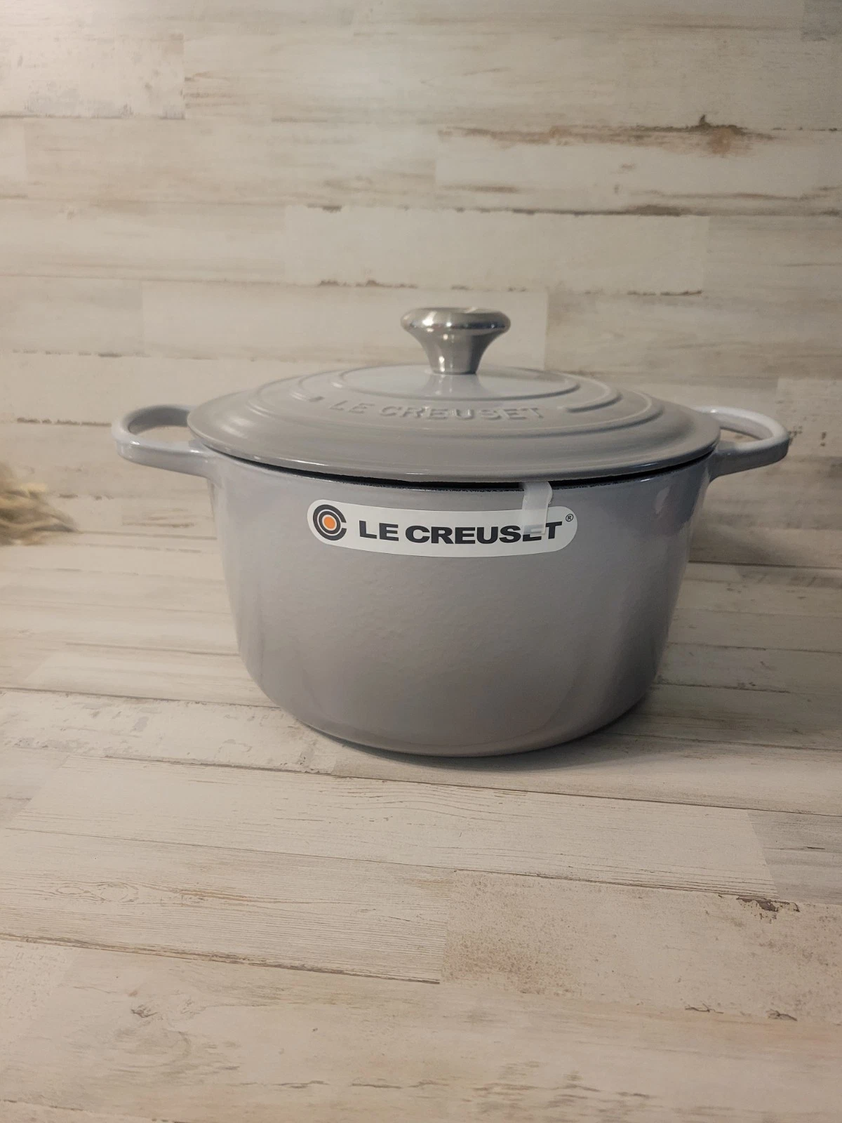 Le Creuset Signature Deep Round Dutch Oven Enameled Cast Iron 6.5qt French Grey