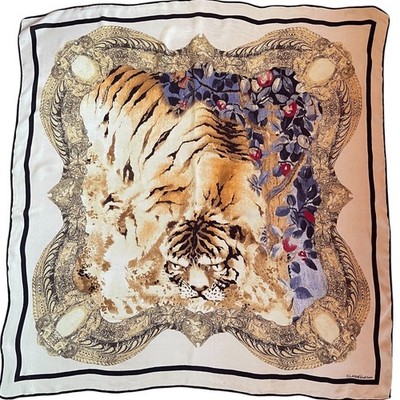 Großer Seidenchiffon Schal Class Roberto Cavalli echt Vintage Schal