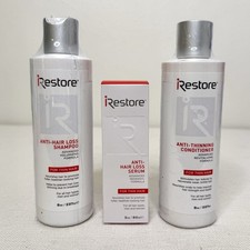 iRestore 3-Step Hair Growth Kit   Shampoo, Conditioner  Serum Sealed