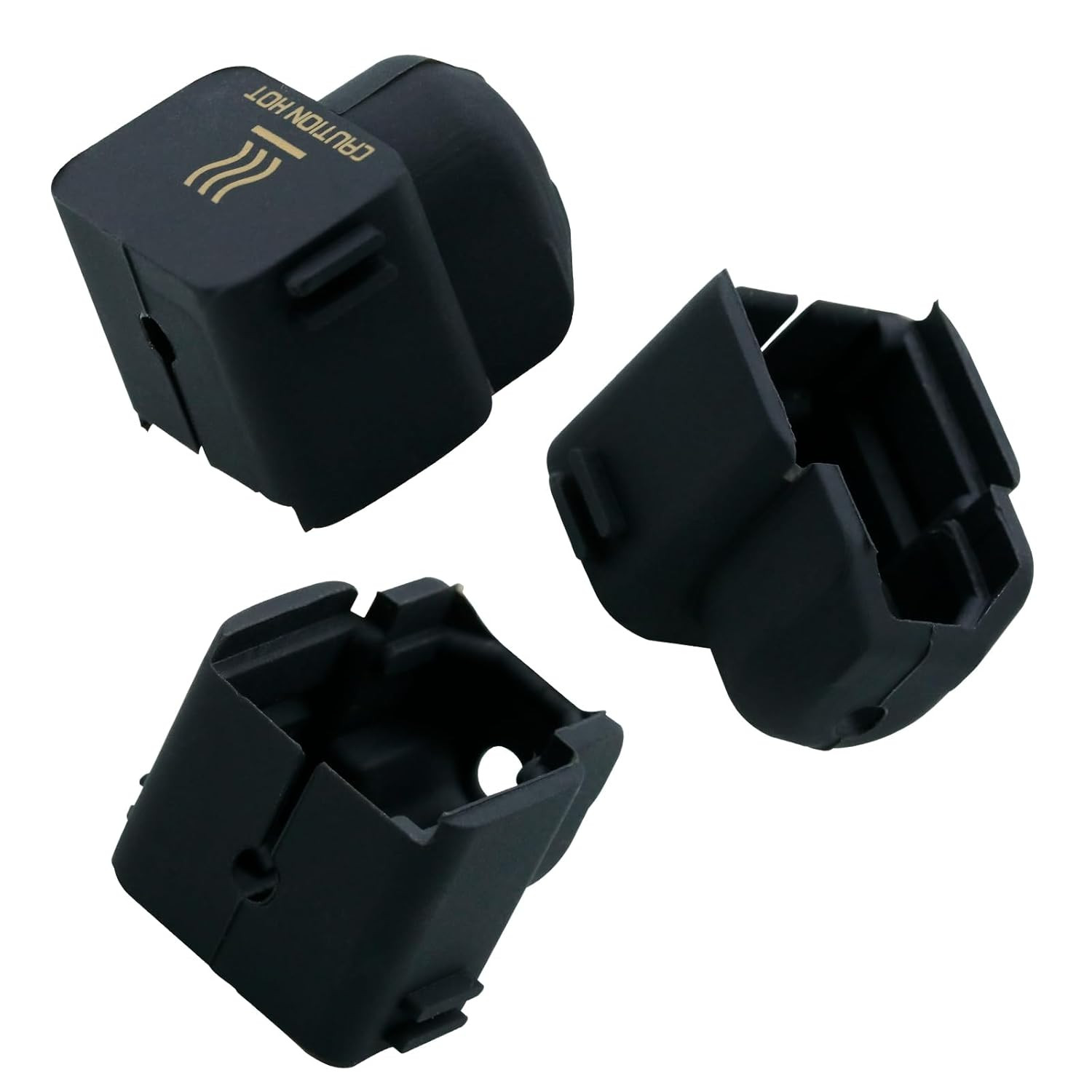 3D Printer Hotend 5Pcs Black Silicone Sock Heater Block Silicone Cover for Bambu