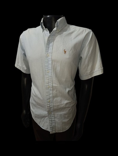 Men Polo Ralph Lauren Shirt Blue Cotton 36 / S / #CM7A