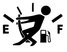 1pc Funny Car Vinyl Sticker High Gas Consumption Decal Fuel Gage Empty colors