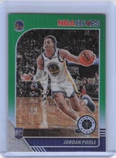 2019-20 Hoops Premium Stock #223 Jordan Poole Prizms Green