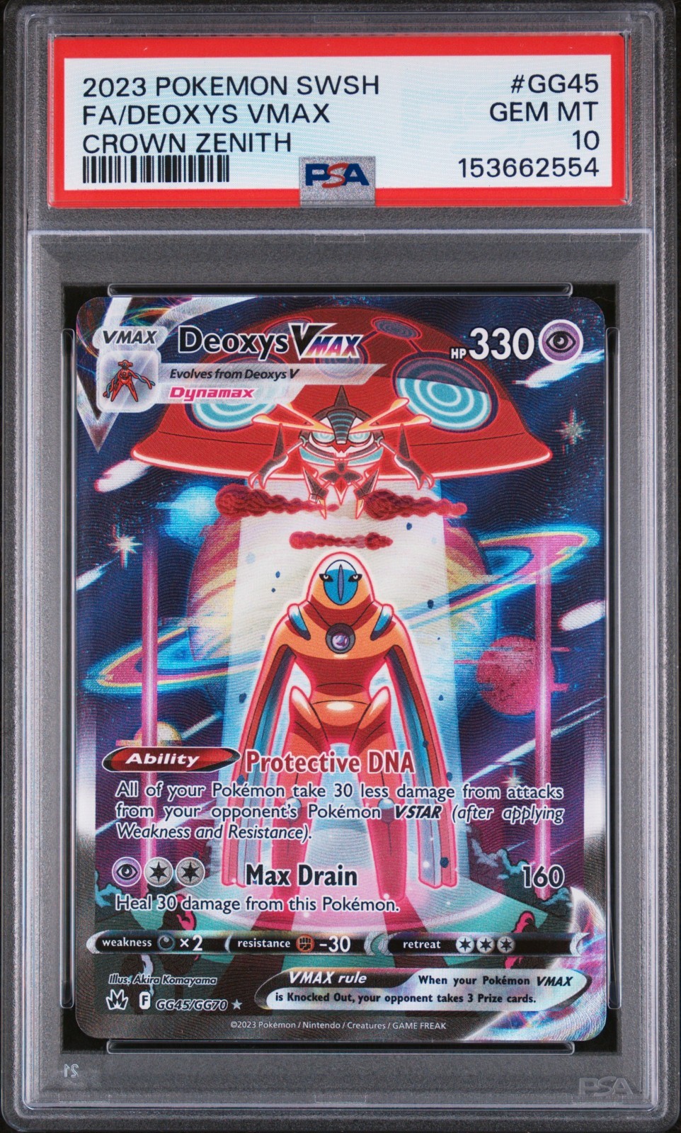 2023 Pokemon Deoxys VMAX GG45/GG70 Crown Zenith Galarian Gallery PSA 10 GEM MINT