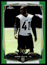 2014 Topps Chrome Green Refractor Aaron Colvin Rookie Jacksonville Jaguars #201