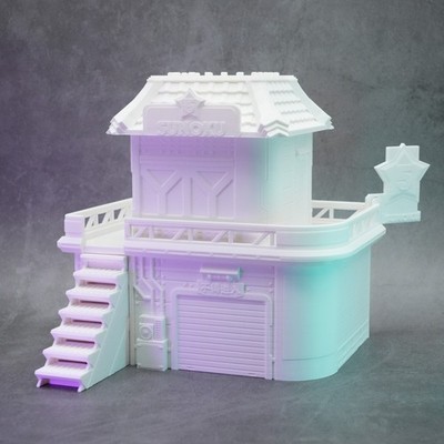 Cyberpunk Sci-Fi Gebäude Tabletop Gelände 28mm Marktstand Terrain modular