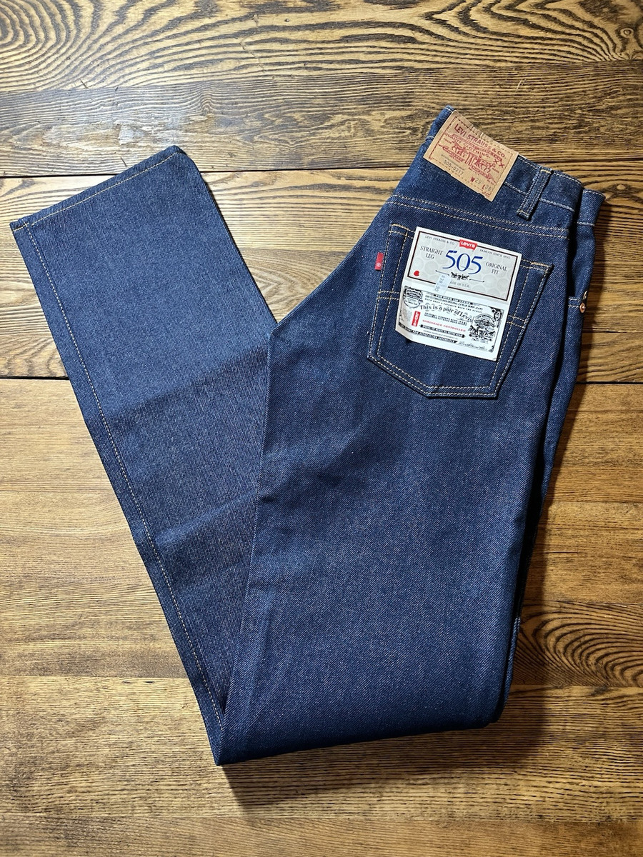 Vintage 80s Deadstock Levi's Jeans 505-0217 28W 36L Dark OG Vintage 80s Deadstock Levi's Jeans 505-0217 28W 36L Dark OG