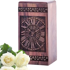 25-Inch Majestic Clock-Themed Urn | 11.25-Inch Premium Memorial Box | Artistic