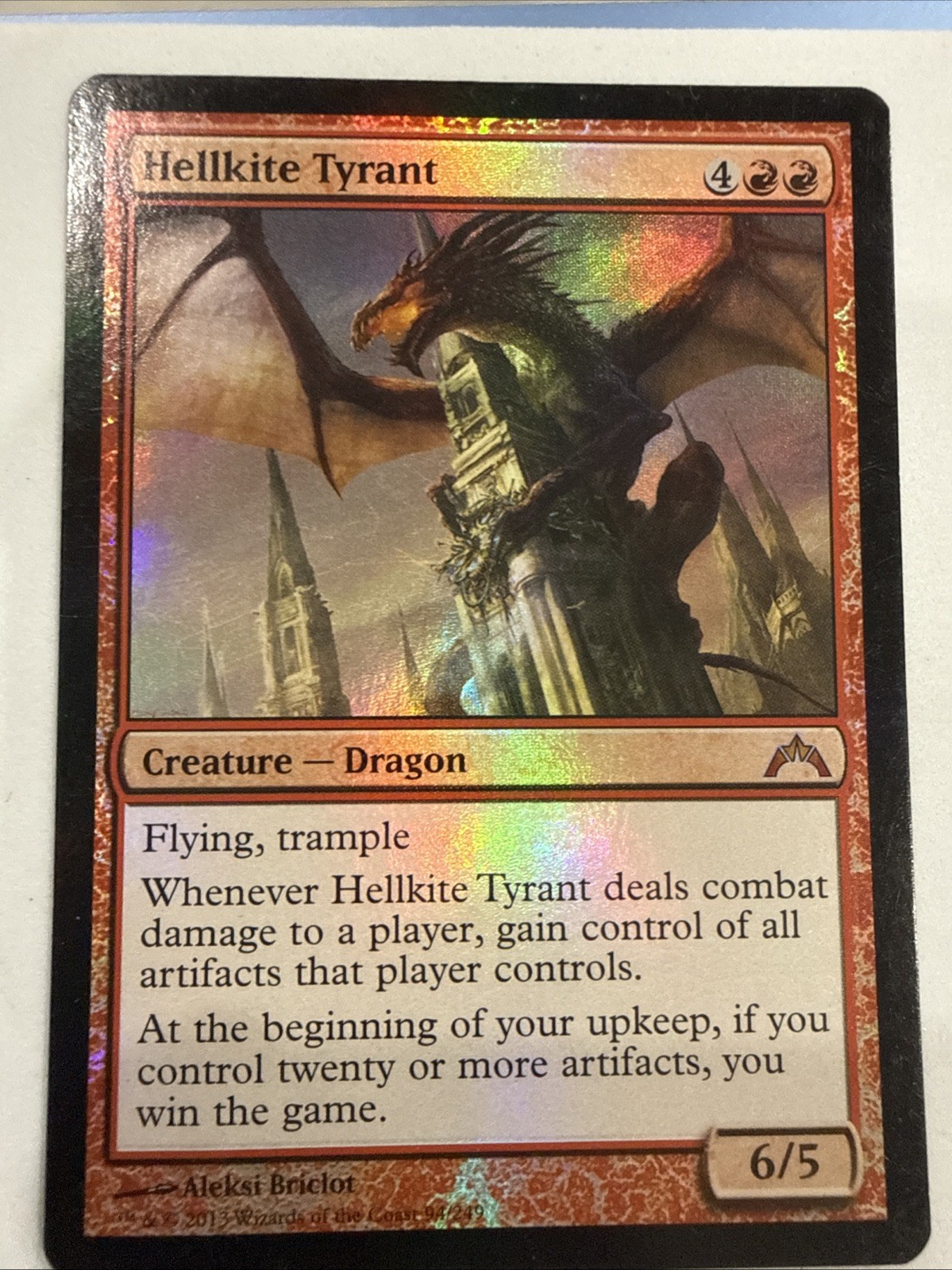 MTG Magic FOIL Hellkite Tyrant 94 Gatecrash NM