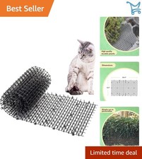 Black Scat Mat for Cats 13ft x 11in Plastic Deterrent Spike Garden Indoor Out...