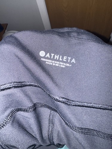 Athleta Black Cropped Leggings, Key & Zip Pocket, Women's Size S/M - Picture 7 of 8
