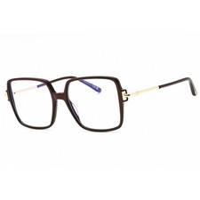 Tom Ford Women's Eyeglasses Shiny Light Brown Acetate Square Frame FT5915-B 045