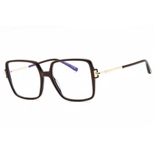 Tom Ford Women's Eyeglasses Shiny Light Brown Acetate Square Frame FT5915-B 045