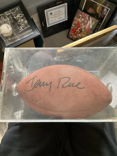 Jerry Rice Autographed Wilson Football. San Francisco 49ers Legend