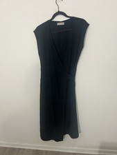Everlane Japanese Goweave Black Wrap Dress Size 0