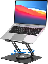 Laptop Stand for Desk Adjustable Computer Stand with 360 Rotating Base Ergonomic