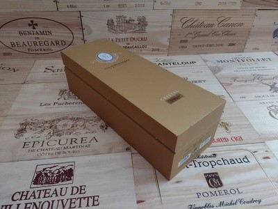 Holz Weinkiste Kiste mit Deckel ~ LOUIS ROEDERER CHAMPAGNER ~ französisch, original
