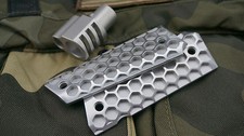 1911 .45acp Satin Predator Muzzle Brake And The Hive Grips Combo Install Kit