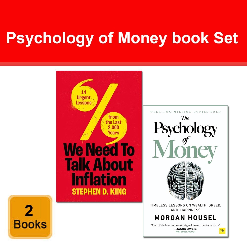 The Psychology of Money,  We Need to Talk About Inflation 2 Books Collection Set