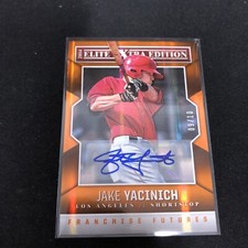2014 Elite Extra Jake Yacinich Franchise Futures Auto Autograph Orange #9/10