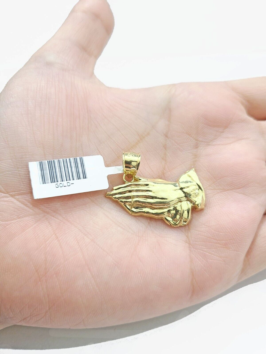 10k Yellow Gold 10k Gold Praying Hands Pendant 10kt 10k Yellow