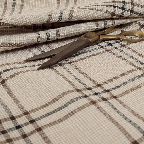 Fire Treated Country Tartan Check Woven Upholstery Fabric for Curtains Per Metre - Picture 13 of 123