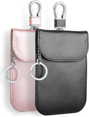 2 Pack of Faraday Key Fob Protectors, Anti-Theft Faraday Bags, Car Key RFID Sign
