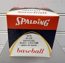 Vintage Spalding Official Pony League Baseball 41-133 new in Sealed Box