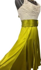 Coast Womens Green Lime Silk Evening Party Cocktail Evening Dress Uk 6 Eu 34