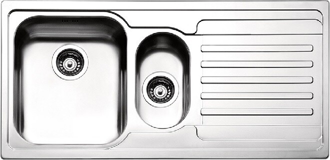 APELL VENEZIA VE1002IRBC LAVELLO 2 VASCHE GOCCIOLATOIO DX SPAZZOLATO INCASSO 8 M