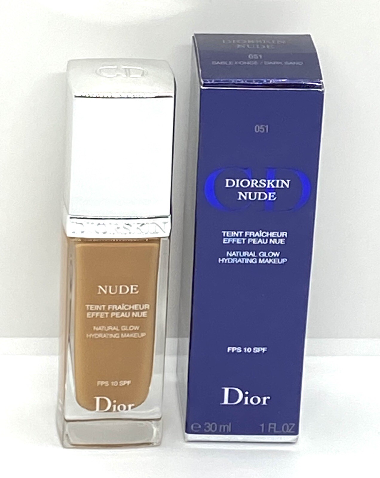 Dior Diorskin Nude Hydrating Makeup SPF 30 Shade 051 Open Box-image