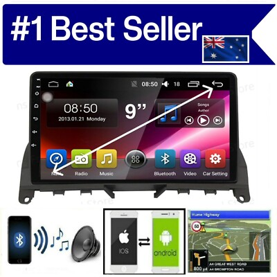 MERCEDES C CLASS 2007-2012 W204 GPS CARPLAY ANDROID AUTO CAMERA ODB DAB TPMS DVR
