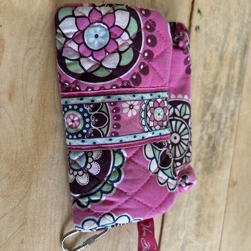 Vera Bradley Quilted Floral ID Wallet & Coin Purse Pink Multicolor Cotton - 第 5/9 張圖片