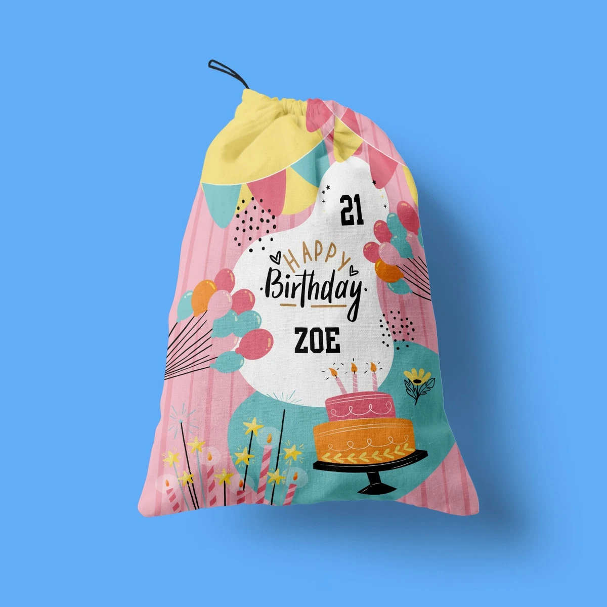 Sac cadeau top anniversaire personnalisé