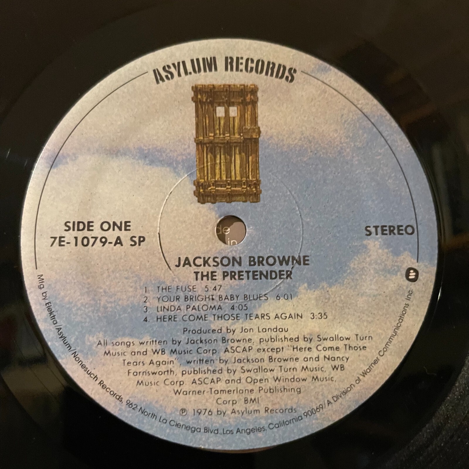 Jackson Browne The Pretender Vinyl LP Asylum 7E1079 Here Come Those