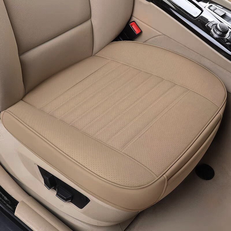 Luxury PU Leather Driver Bottom Seat Covers Full Surround Chair Cushion