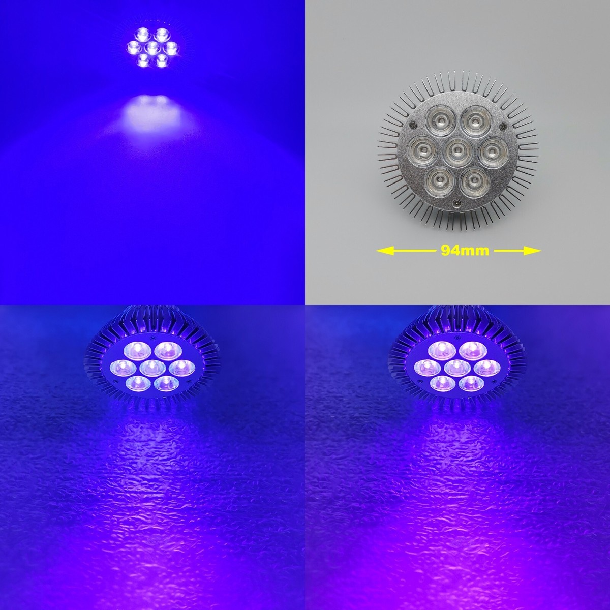 7W PAR30 UV 395nm / 420nm / 440nm Purple LED Lamp Spot Light Bulb Plant  Curing | eBay