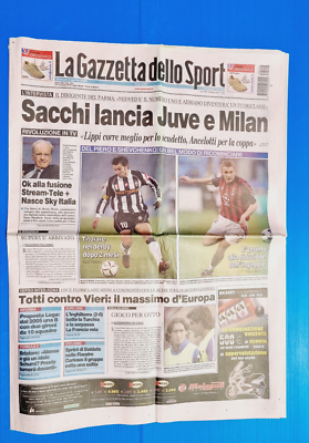 Gazzetta Dello Sport - 1er Décembre 2002 - Totti, Del Piero, Roma, Juventus, Shevchenko