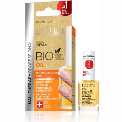 Eveline BIO VEGAN OIL Multi nourishing cuticle and nail oil 12ml